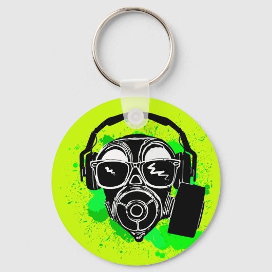 Dubstep Gasmask Sleutelhanger (Voorkant)