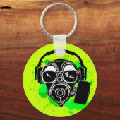 Dubstep Gasmask Sleutelhanger (Voorkant)