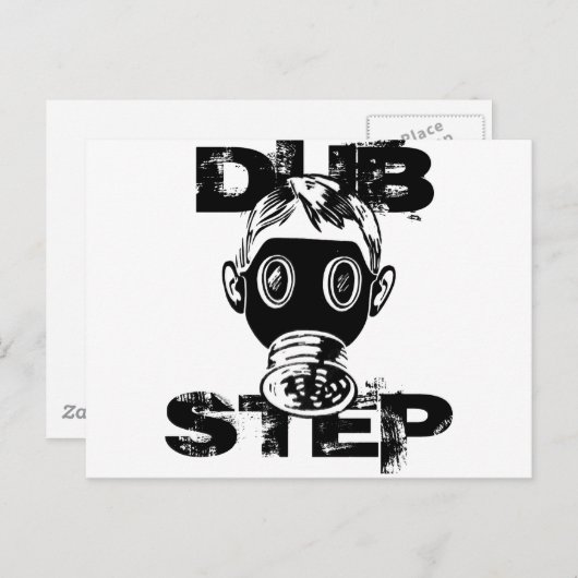 Dubstep-gasmasker Briefkaart (Voorkant / Achterkant)
