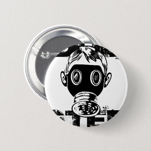 Dubstep-gasmasker Ronde Button 5,7 Cm (Voorkant /achterkant)