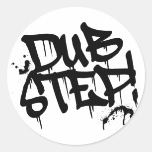 Dubstep Graffiti-stijl Ronde Sticker