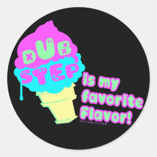 Dubstep is mijn favoriete smaak ronde sticker