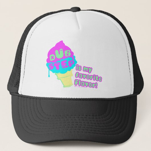 Dubstep is mijn favoriete smaak trucker pet (Voorkant)