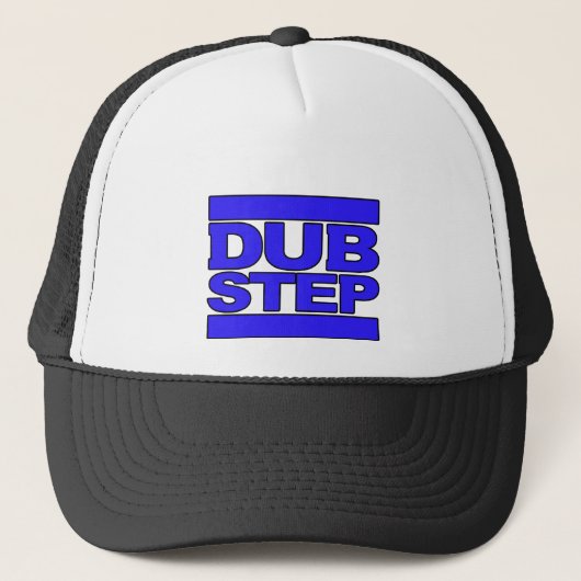 DUBSTEP Logo blauw Trucker Pet (Voorkant)