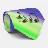Dubstep Noten Heren Stropdas (Opgerold)