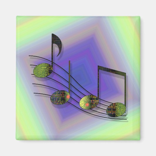 Dubstep Noten Magneet (Voorkant)