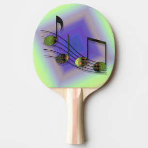 Dubstep Noten Ping Pong Paddle Tafeltennisbatje