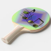 Dubstep Noten Ping Pong Paddle Tafeltennisbatje (Voorkant Gekanteld)