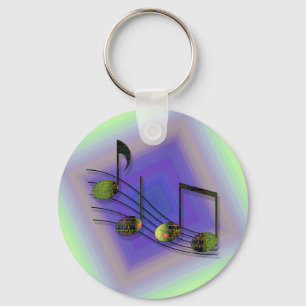 Dubstep Noten Sleutelhanger