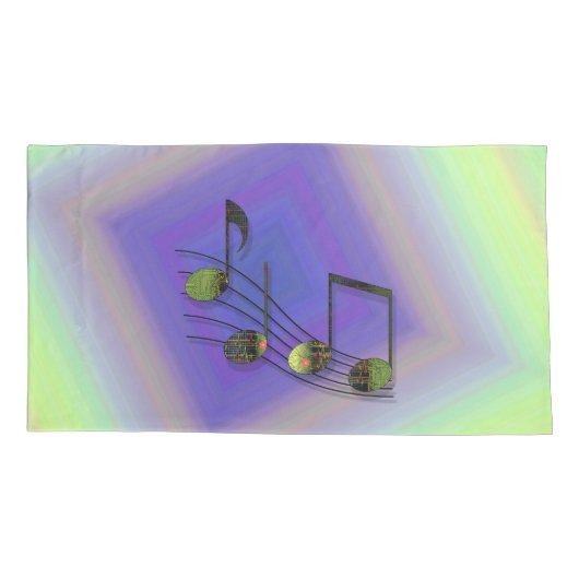 Dubstep Noten Slopenhoesje Kussensloop (Achterkant)