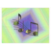 Dubstep Noten Tafelkleed (Voorkant (Horizontaal))