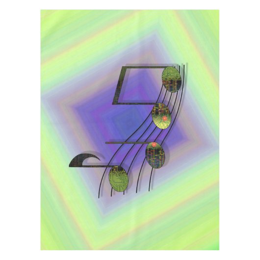 Dubstep Noten Tafelkleed (Voorkant)