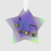 Dubstep Notes Acryl Ornament (achterkant)