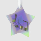 Dubstep Notes Acryl Ornament (voorkant)