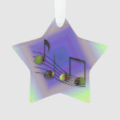 Dubstep Notes Acryl Ornament (voorkant)