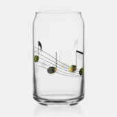 Dubstep Notes Blikvorm Glas (Voorkant)