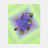 Dubstep Notes fleece Blanket Deken (Voorkant)