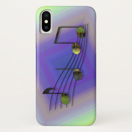 Dubstep Notes iPhone Case-Mate Hoesje (Achterkant)