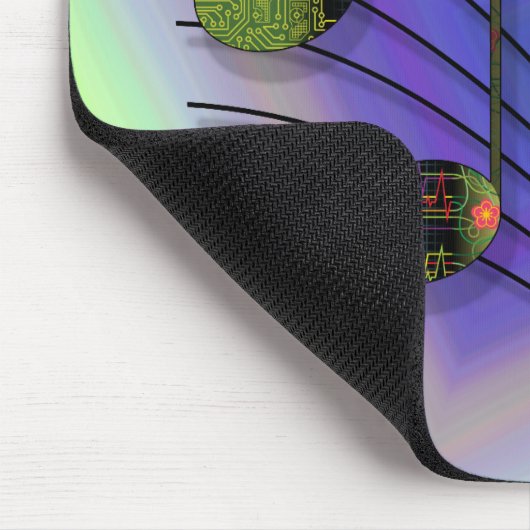 Dubstep Notes Mousepad Muismat (Hoek)
