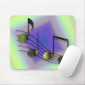 Dubstep Notes Mousepad Muismat (Met muis)