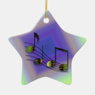Dubstep Notes-Ornament Keramisch Ornament