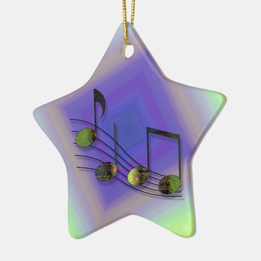 Dubstep Notes-Ornament Keramisch Ornament (Links)