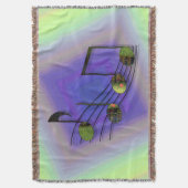 Dubstep Notes-thread Deken (Voorkant Verticaal)