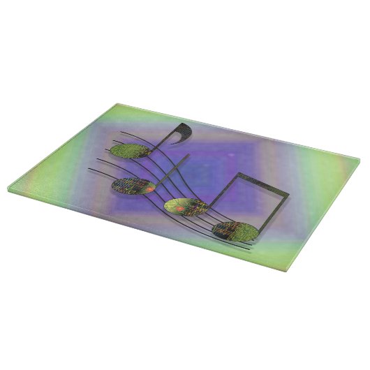 Dubstep Notities Glas Snijplank (Hoek)
