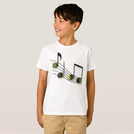 Dubstep Notities Kinder en Baby Light Shirt (Voorkant volledig)