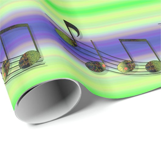 Dubstep notities omslagpapier cadeaupapier (Rol Hoek)