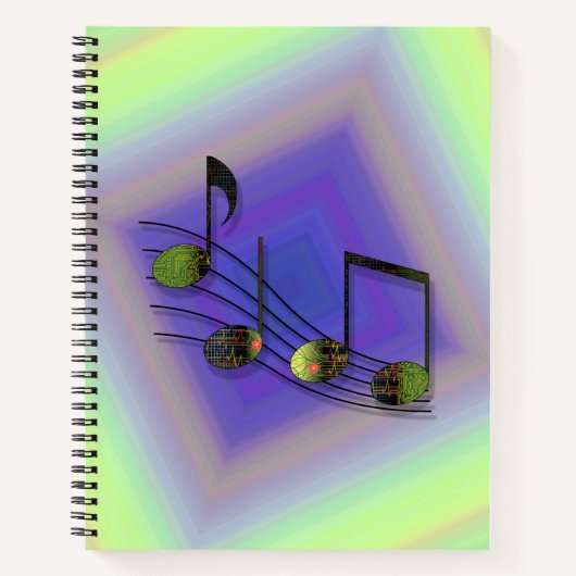 Dubstep Notities Spiraal Notebook Notitieboek (Voorkant)
