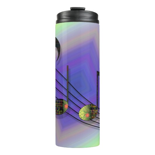 Dubstep-notities thermische tumbler thermosbeker (Voorkant)
