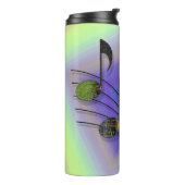 Dubstep-notities thermische tumbler thermosbeker (Gedraaid links)