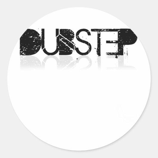 Dubstep reflectie ronde sticker (Voorkant)