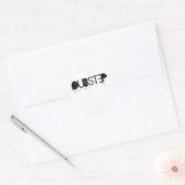 Dubstep reflectie ronde sticker (Envelop)