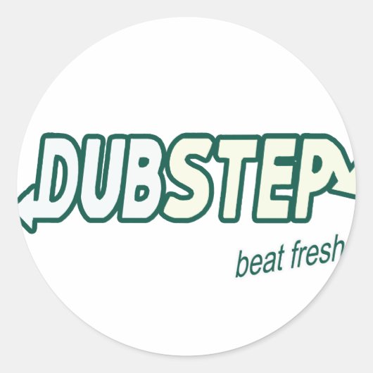 DUBSTEP slaat vers Ronde Sticker (Voorkant)