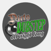 DUBSTEP-sticker Ronde Sticker (Voorkant)