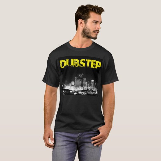Dubstep T-Shirt Black City (Voorkant volledig)