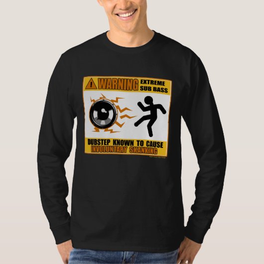 DUBSTEP-waarschuwing Extreme Bass T-shirt (Voorkant)