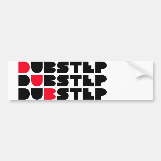Dubstep WALL meisjes jongens Dubstep muziek Bumpersticker (Voorkant)