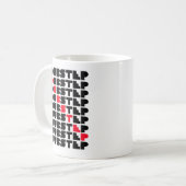 Dubstep WALL meisjes jongens Dubstep muziek Koffiemok (Voorkant links)