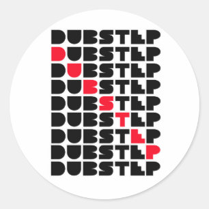 Dubstep WALL meisjes jongens Dubstep muziek Ronde Sticker