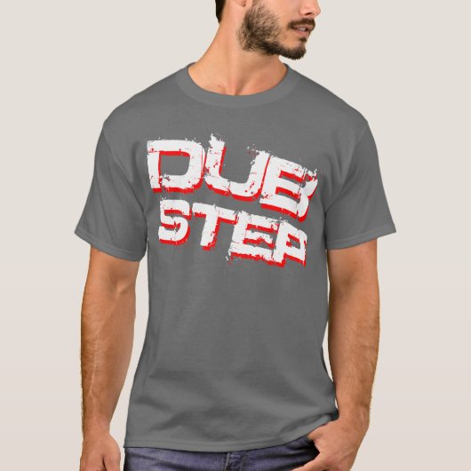 Dubstep White en Red T-shirt (Voorkant)