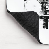 Dubstep zwarte doos muismat (Hoek)