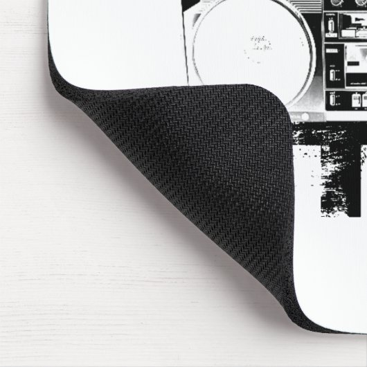 Dubstep zwarte doos muismat (Hoek)