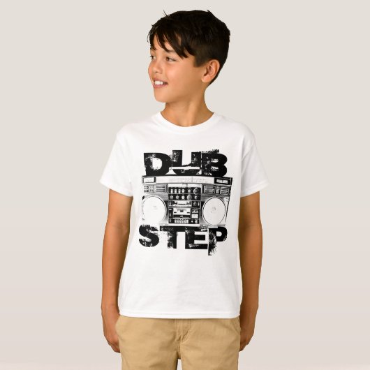 Dubstep zwarte doos t-shirt (Voorkant volledig)