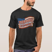 Dubuque City Iowa Amerikaanse vlag T-shirt (Voorkant)