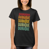 Dubuque County Iowa Rainbow Text T-shirt (Voorkant)