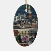 Dubuque, Iowa City Uitzicht Graffiti Murals Keramisch Ornament (Rechts)