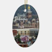 Dubuque, Iowa City Uitzicht Graffiti Murals Keramisch Ornament (Links)